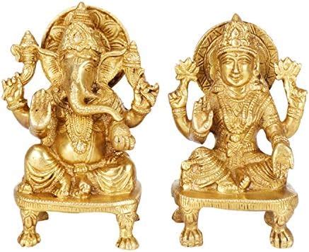 Kartique Brass Radha Krishna Idol for Home Decor in Gold Color Height 6 ...