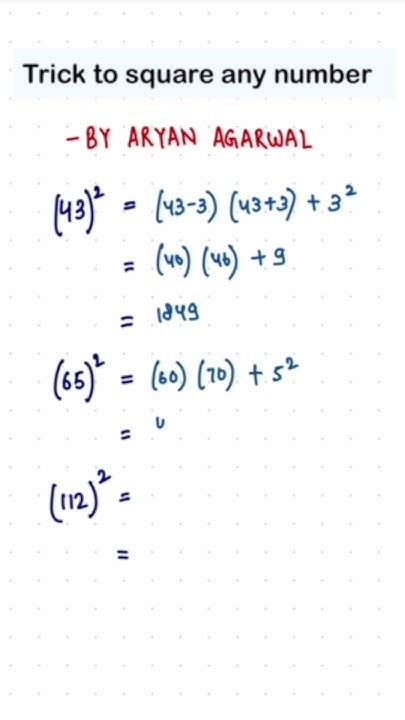 Image result for Square Numbers Tricks