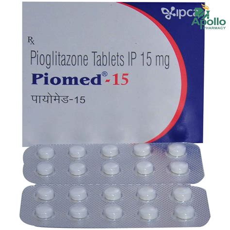 Piomed 15 Tablet 10's Price, Uses, Side Effects, Composition - Apollo ...