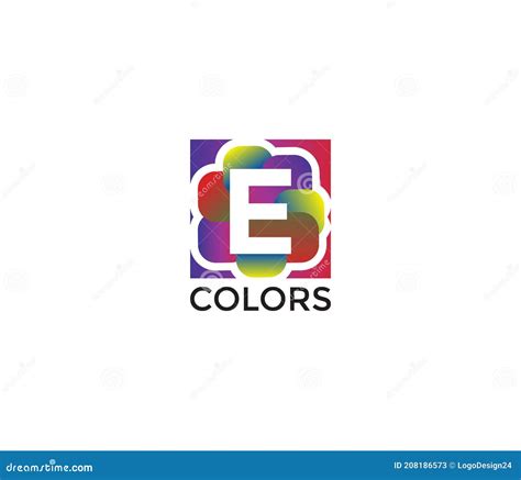 E Colors Company Business Logo Design Concept Stock Vector ...