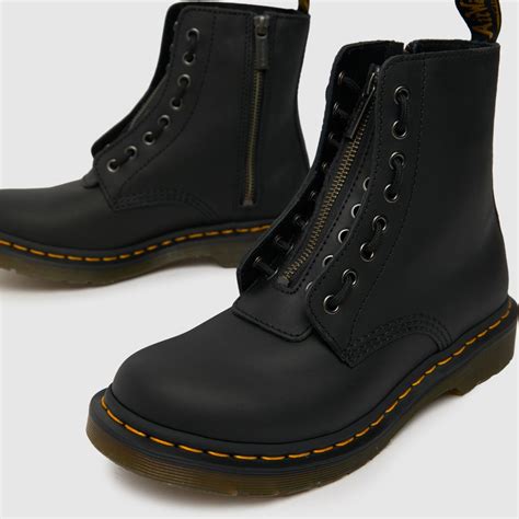 Womens Black Dr Martens Pascal Front Zip Boots | schuh