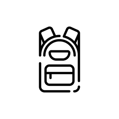 Back pack sign symbol vector | Premium Vector