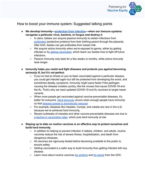 Talking Points and FAQs: How to Boost Your Immune System (English ...
