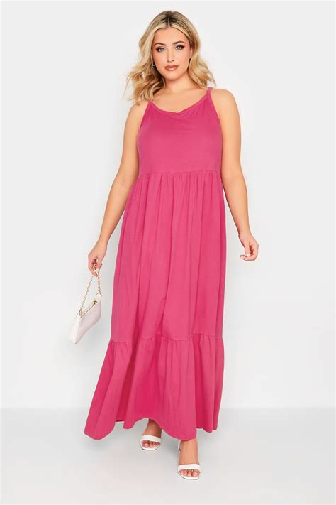 YOURS Plus Size Pink Maxi Sundress | Yours Clothing