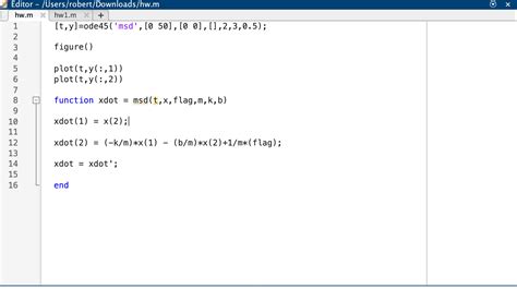 Solving First Order Differential Equations in MATLAB 的图像结果