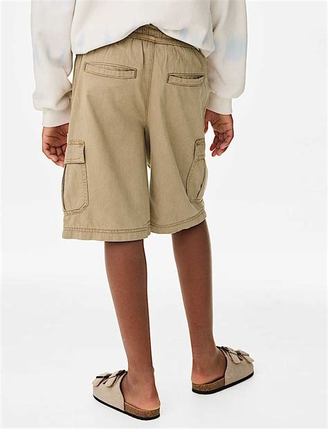 Buy Pure Cotton Cargo Shorts (6-16 Yrs) at Marks & Spencer