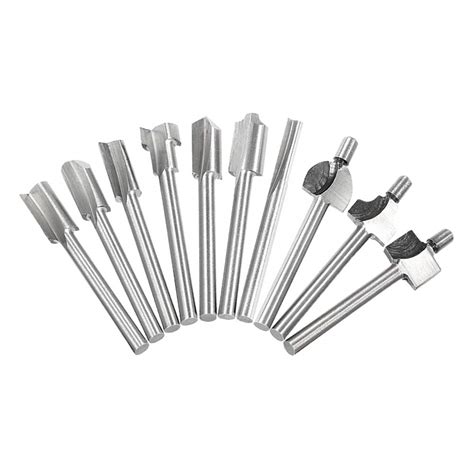 Saiper 10pcs HSS Carpentry Router Bits 1/8 Inch(3mm) Shank Engraving ...