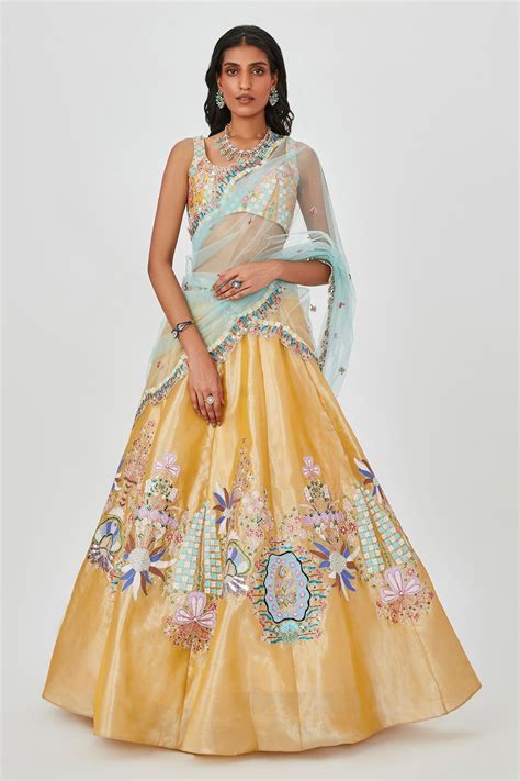 Nasima - Yellow Tissue Lehenga Set-RTS – Aisha Rao