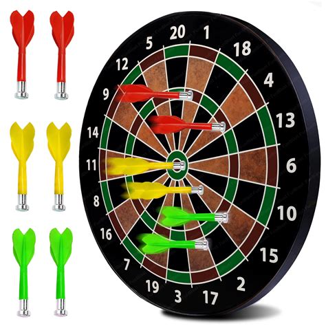 Buy FunBlast Round Magnetic Dartboard Board Game Set, Magnet Dart Board ...