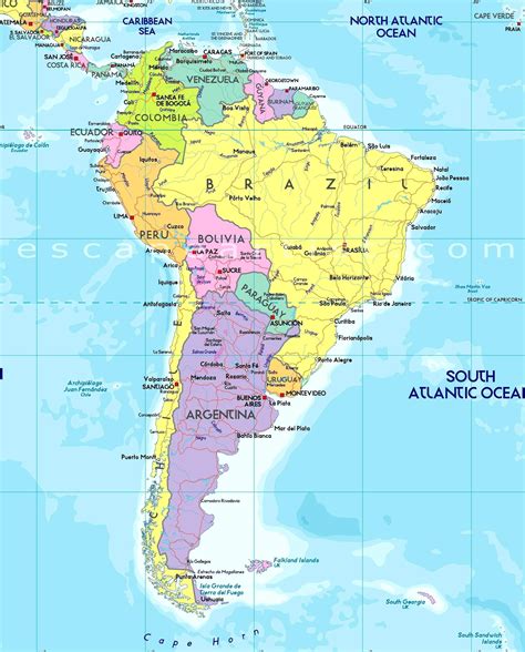 La Capital De America Latina Map