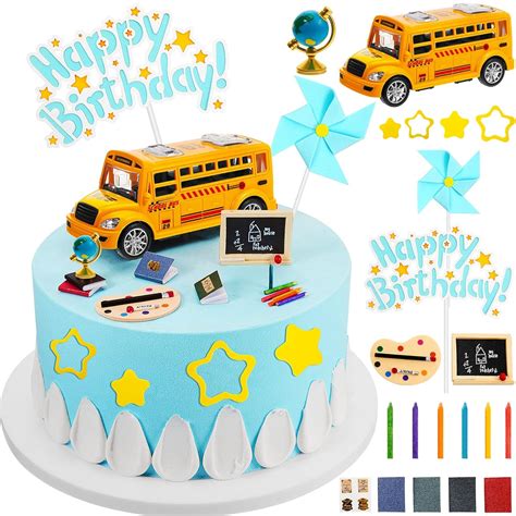 Taiyin School Bus Cake Topper Back to School Star Pen India | Ubuy