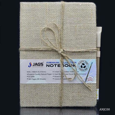 Burlap Jute Diary journal aesthetic | A6 I undated journal eco-friendl ...