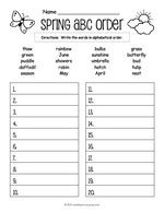 Image result for Spring Sortng Worksheet