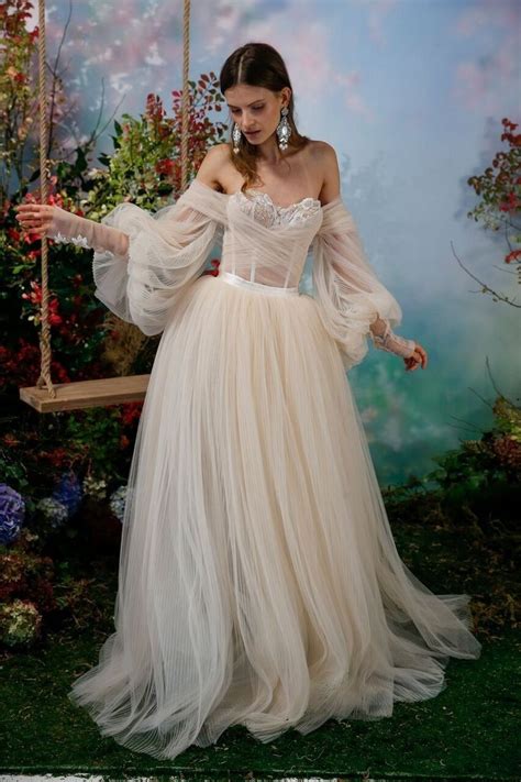 whimsical ethereal wedding dress