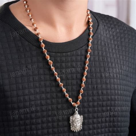 Silver Plated Mahakal Rudraksha Mala – Japam