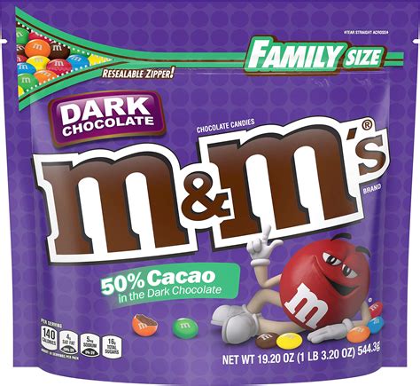Amazon.com: M&M'S Dark Chocolate Candy, Family Size Bulk Candy ...