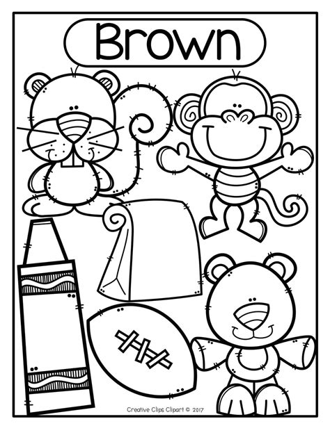 Brown Monkeys Coloring Page for Preschool