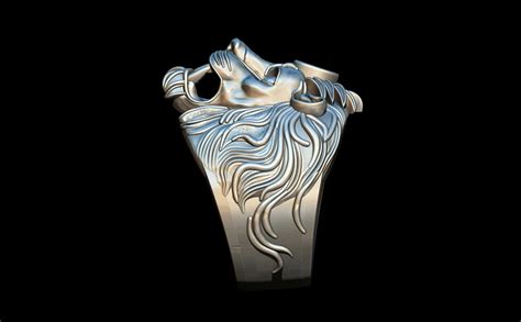 Lion Ring 3D Model STL File