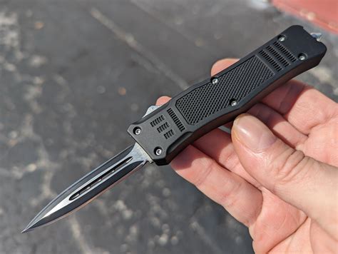7" Mini Double Edge CQB OTF Automatic Knife Black – LIGHTNING OTF KNIVES