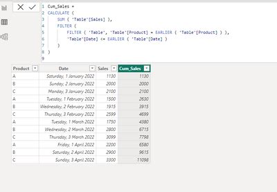 Solved: add running Total/cumulative sum Column to powerbi ...