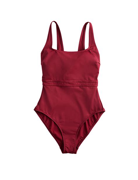 Buy Panelled Sculpt Scoop Neck Swimsuit at Marks & Spencer