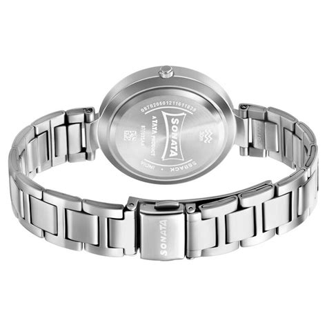 Sonata Blush It Up Silver Dial Women Watch With Stainless Steel Strap