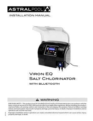 Fillable Online Viron EQ Salt Chlorinator Fax Email Print - pdfFiller