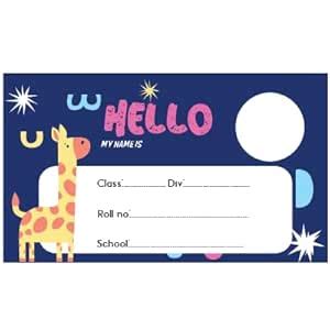 SIGN EVER Customised Name Slip for Kids Notebook School | Name Label ...