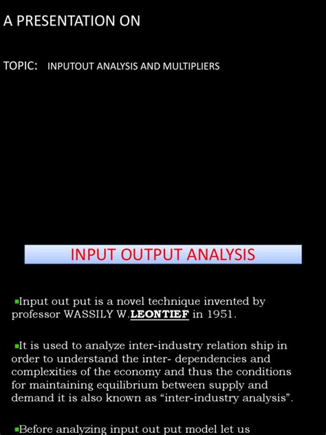 Image result for Input Output Analysis