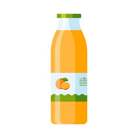 Glass Bottle of Orange Juice 3716003 Vector Art at Vecteezy