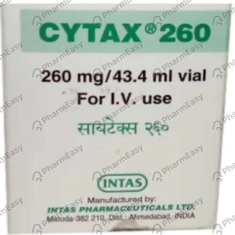 Cytax 260 MG Injection (10): Uses, Side Effects, Price & Dosage | PharmEasy