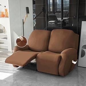 HOKIPO Recliner Stretch Sofa Slipcover 2 Seater Fully Covered 6-Piece ...