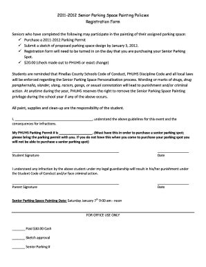Fillable Online Senior Parking Registration Form - Kwanganet Fax Email ...