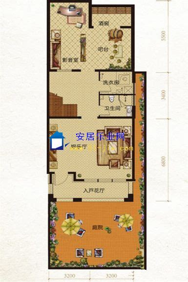 鸿坤·罗纳河谷果岭墅墅景洋房鸢尾墅户型138㎡户型图-安居乐业网