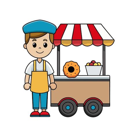 Food Seller Cartoon 的图像结果