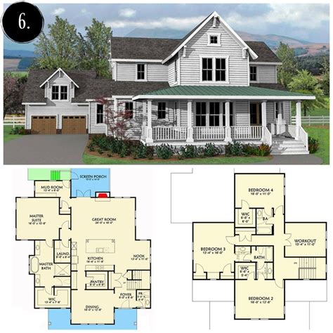 One Story Farmhouse Floor Plans