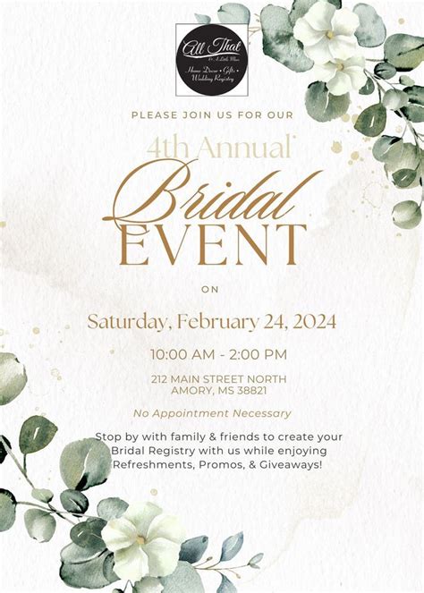 4th Annual Bridal Event , All That & A Little More, De Beque, 24 ...