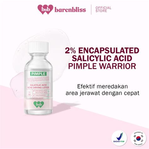 Jual BNB barenbliss Pimple Warrior! obat jerawat Salicylic Acid Acne ...