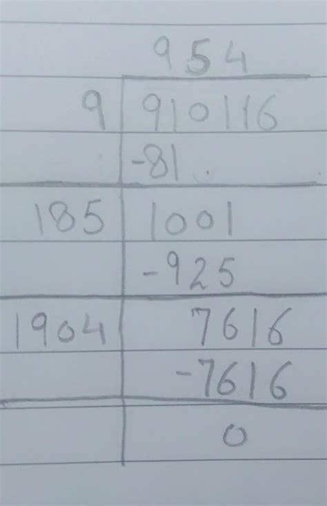 find the square root by long division method 910116 - Brainly.in