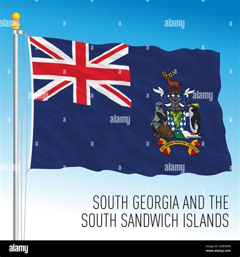 South Georgia and South Sandwich islands official national flag, vector ...