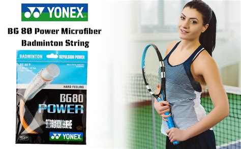 Yonex BG 80 Power Microfiber Badminton String (Bright Orange) : Amazon ...