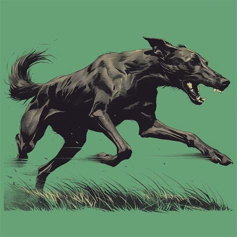 Deerhound running in an open field | Premium AI-generated vector
