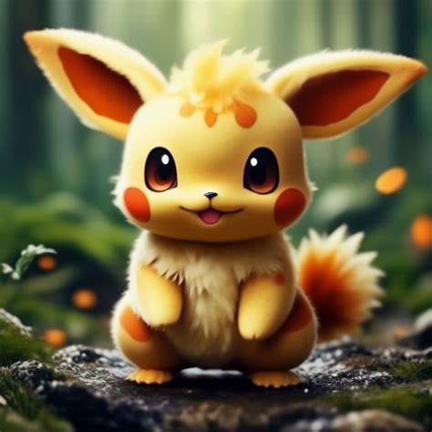 "The cutest pokemon" — image created in Shedevrum