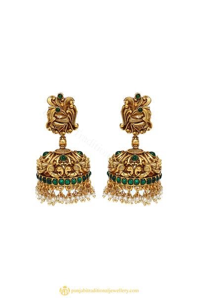 Gold Finished Earrings by PTJ – Punjabi Traditional Jewellery