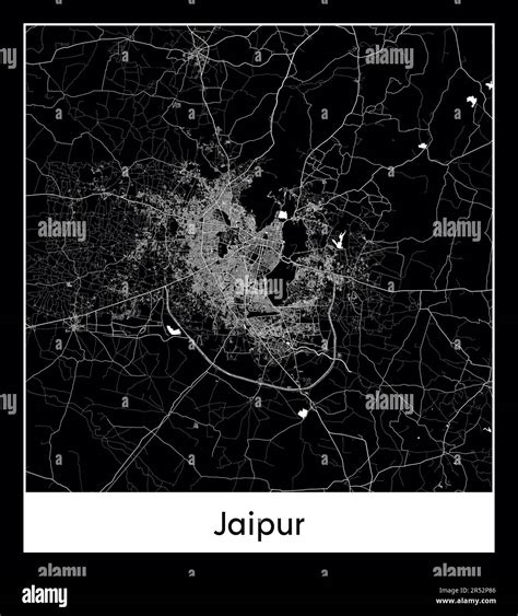 Minimal city map of Jaipur (India Asia)Minimal city map of Jaipur (India Asia Stock Vector Image ...