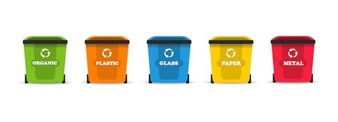 Sortowanie odpadów Sortuj śmieci. Do substancji organicznych, plastiku ...