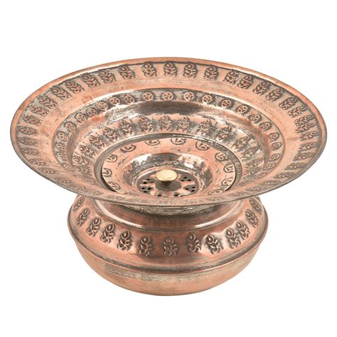Copper Home Décor Spitoon Bowl With Lid
