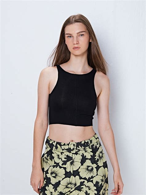 Black Crop top