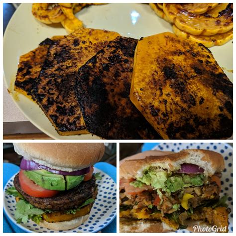 Approx 300 cal burger. Butternut squash for the win this season! : r ...