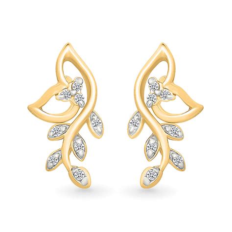 Starlight Leaf Diamond Earrings – ISHIS